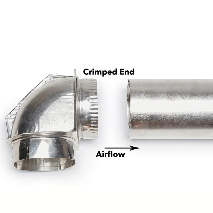 crimped end airflow dryer duct