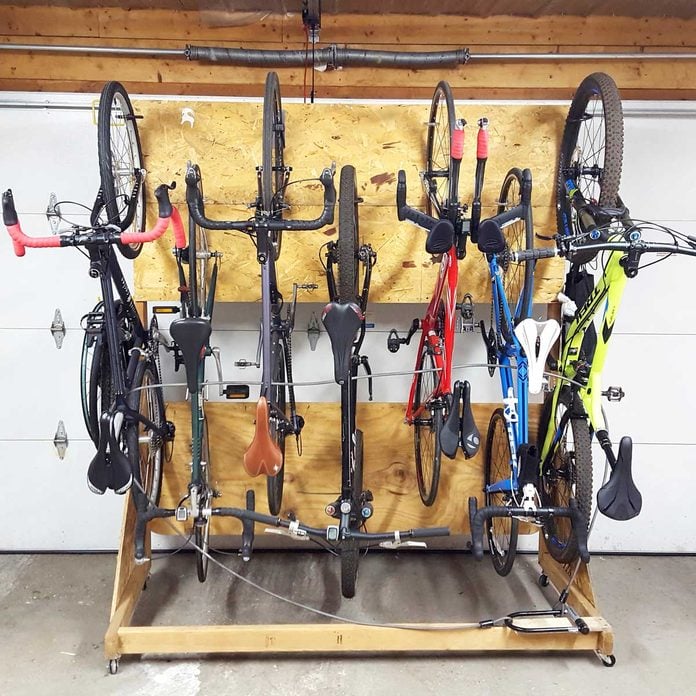 rolling garage bike storage