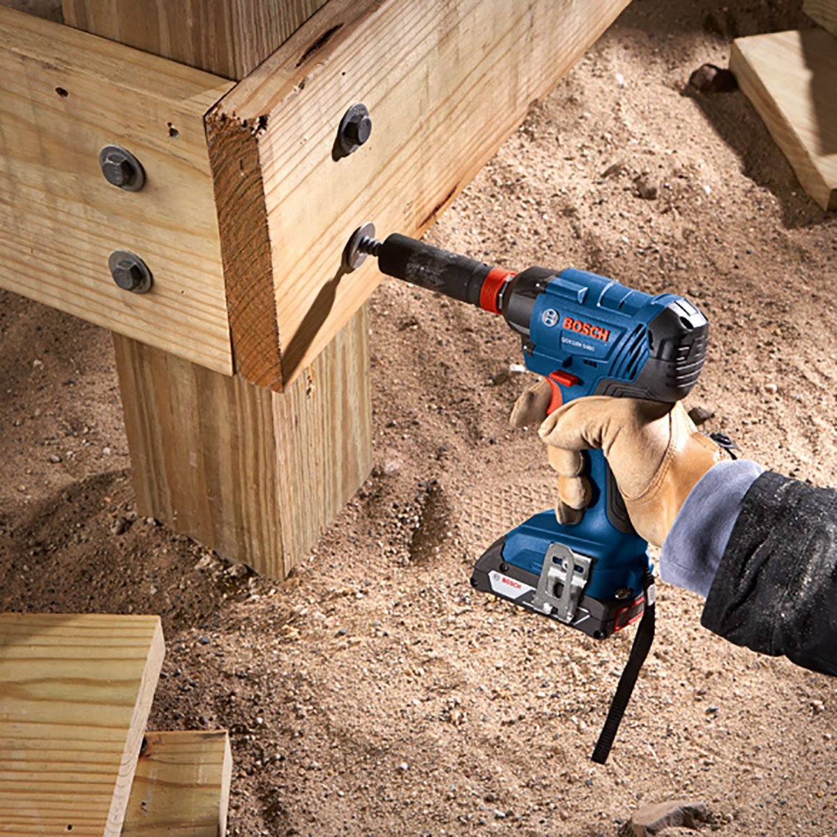 Using a Bosch 2-in-1 Driver to tighten a bolt | Construction Pro Tips