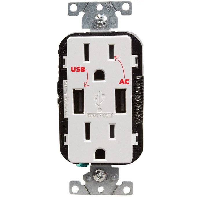 usb and ac outlet