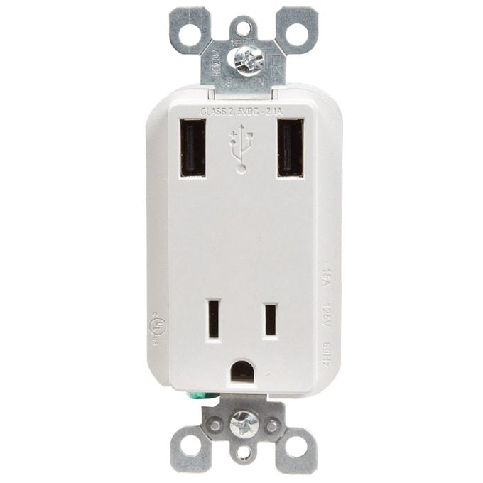Ac outlet plug with usb ports