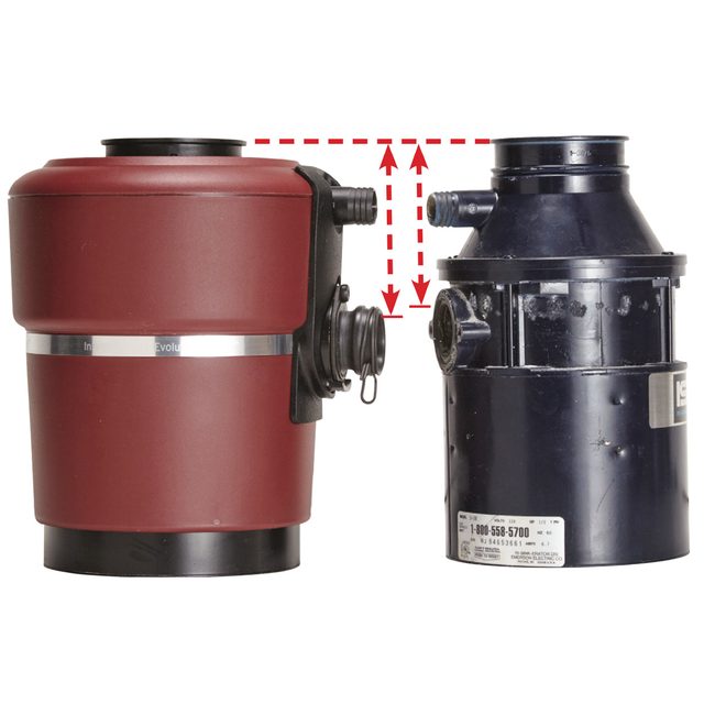 Replace a Garbage Disposal compare outlet heights