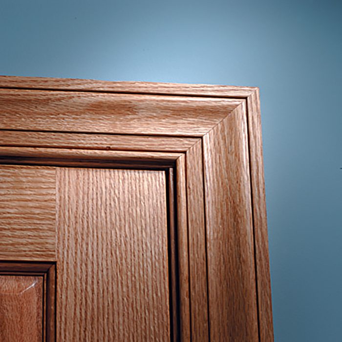Stained miter on the other side of the door | Construction Pro Tips