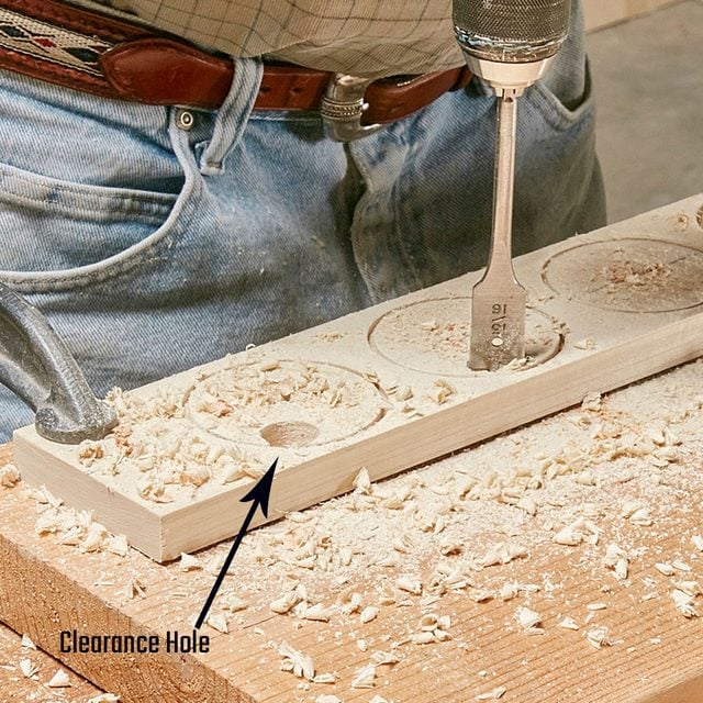 A clearance hole created in a board | Construction Pro Tips