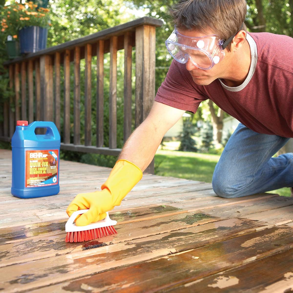 How To Remove Flaking Deck Stain The Family Handyman