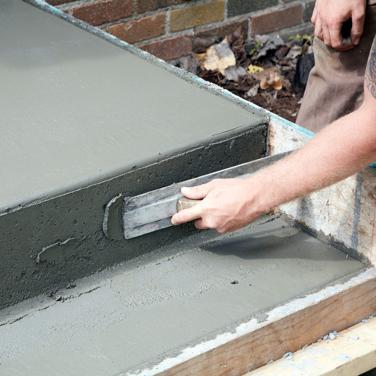 Fill any voids with leftover concrete | Construction Pro Tips