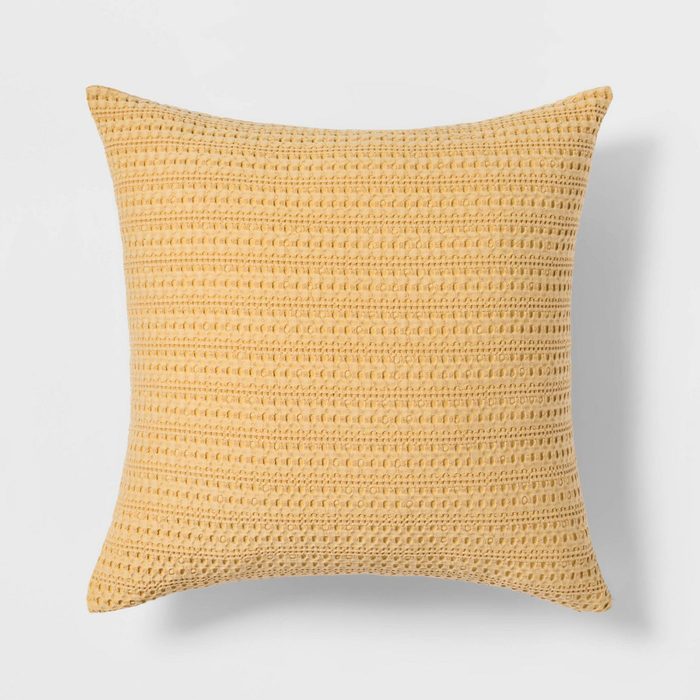 Waffle Washed Throw Pillow