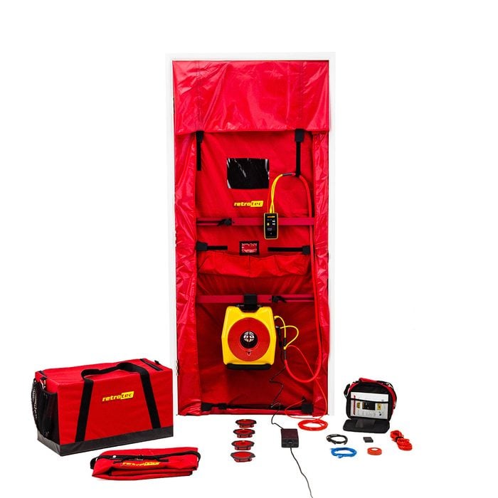 A blower door kit | Construction Pro Tips