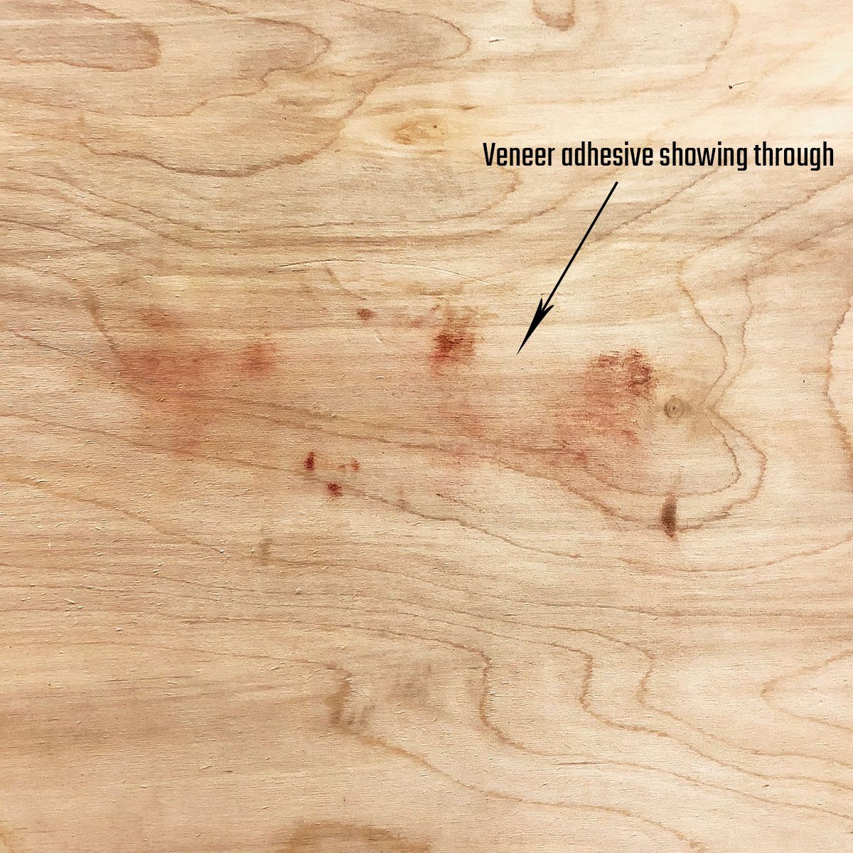 Adhesive showing through after sanding plywood | Construction Pro Tips