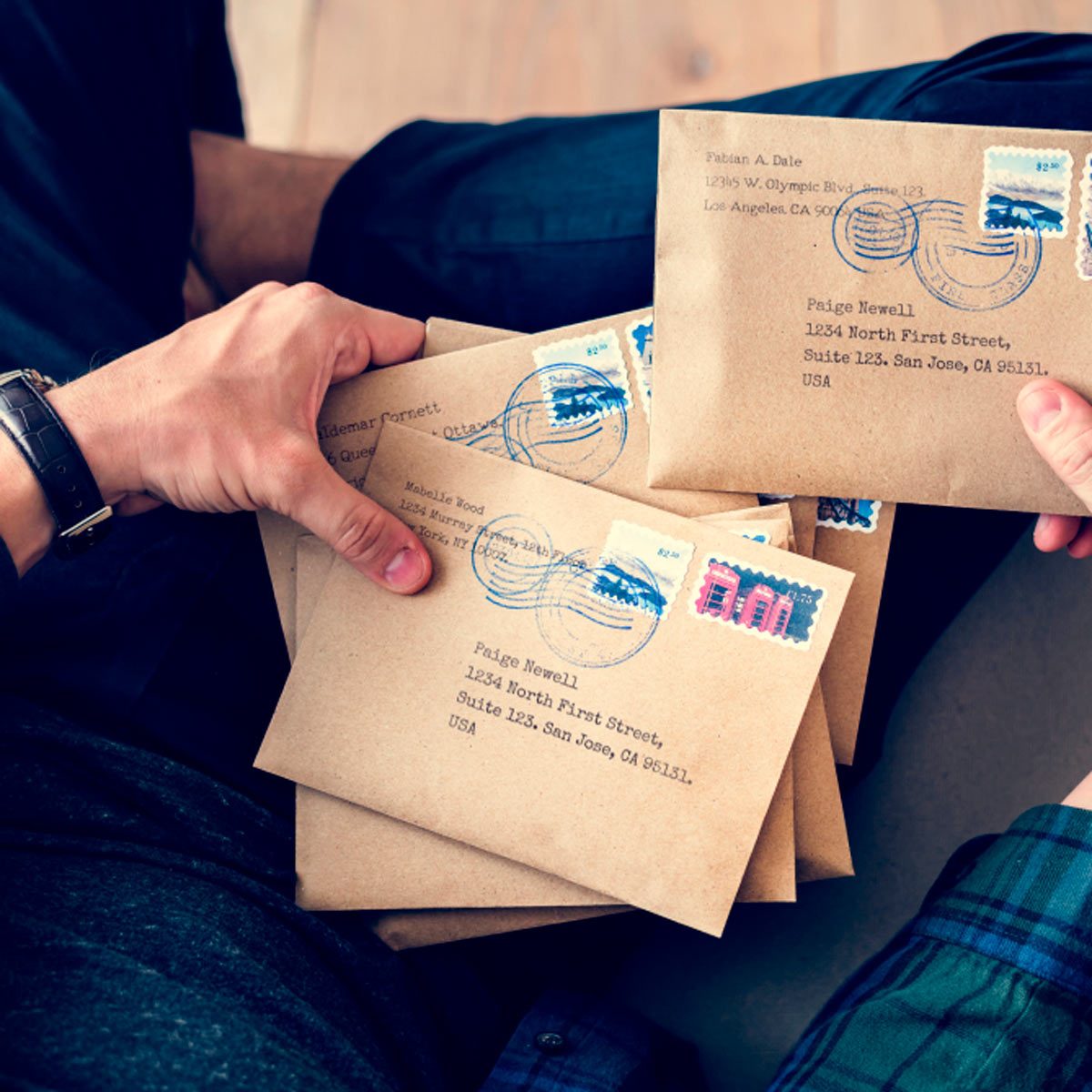 What happens to mail without postage?