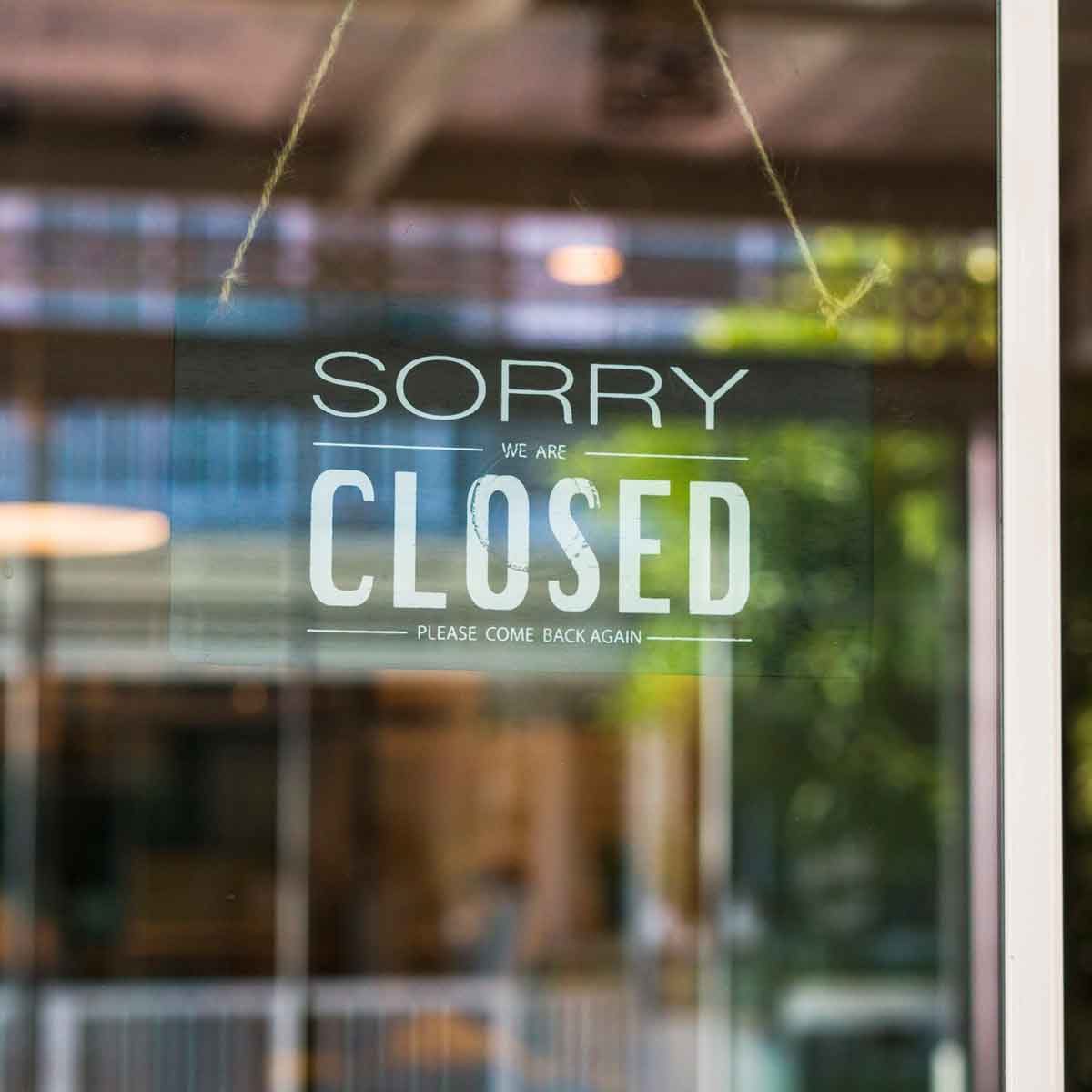 Store Closed Sign 