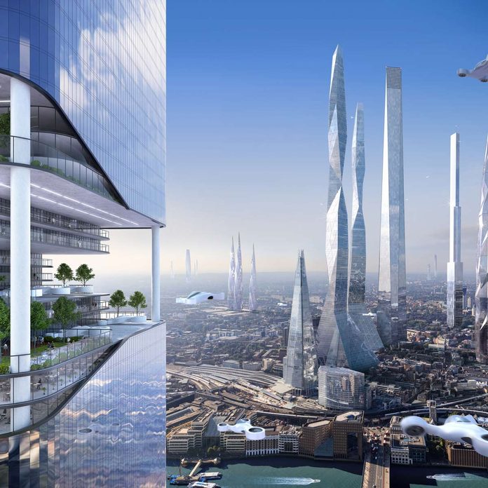 future city skyscraper