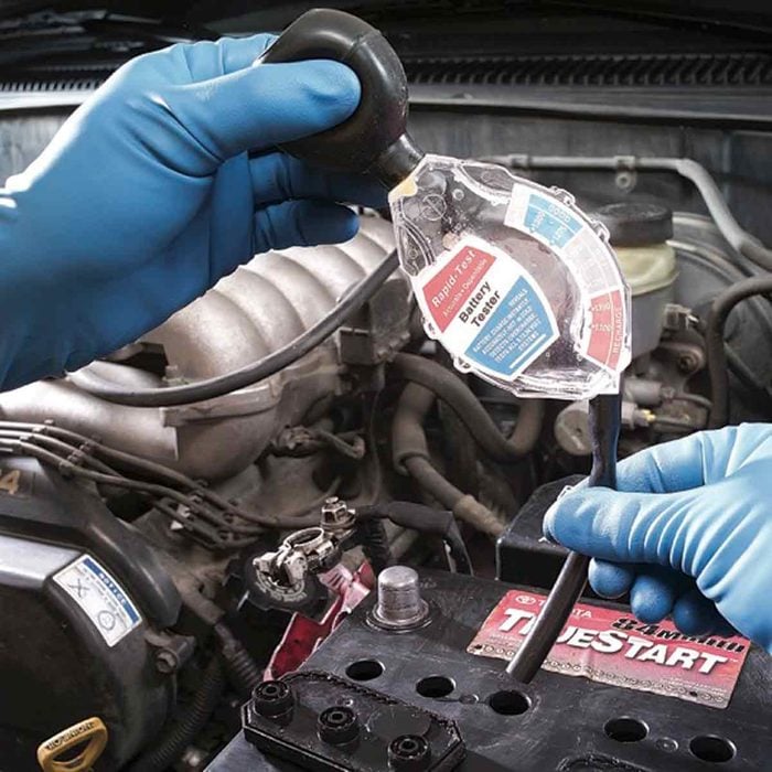 hydrometer tests car battery