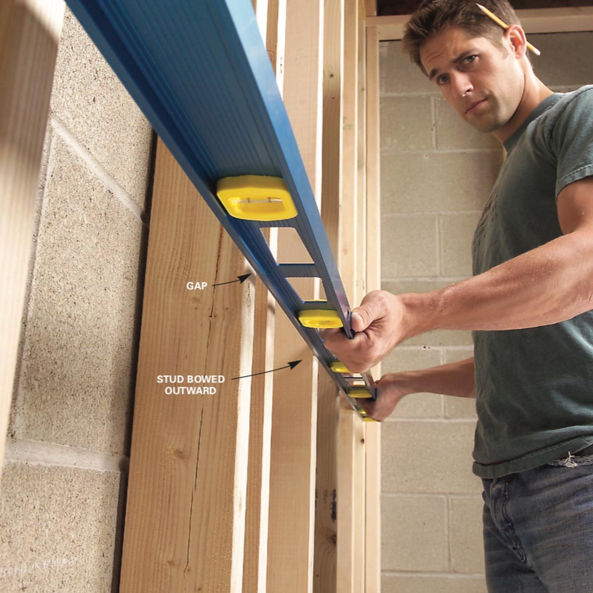 How to Straighten Bowed Stud Walls