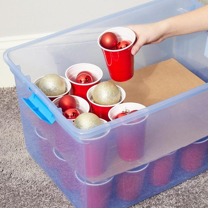 HH handy hint ornament cup storage christmas