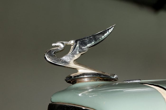 RUSTENBURG, SOUTH AFRICA - FEBRUARY 15: 1935 Vintage Car Chevrolet Hood Ornament in Private Collection Philip Classic Cars on February 15, 2014 in Rustenburg South Africa.