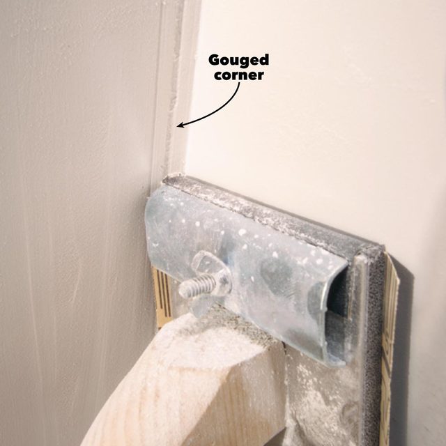 drywall sanding gouged corners