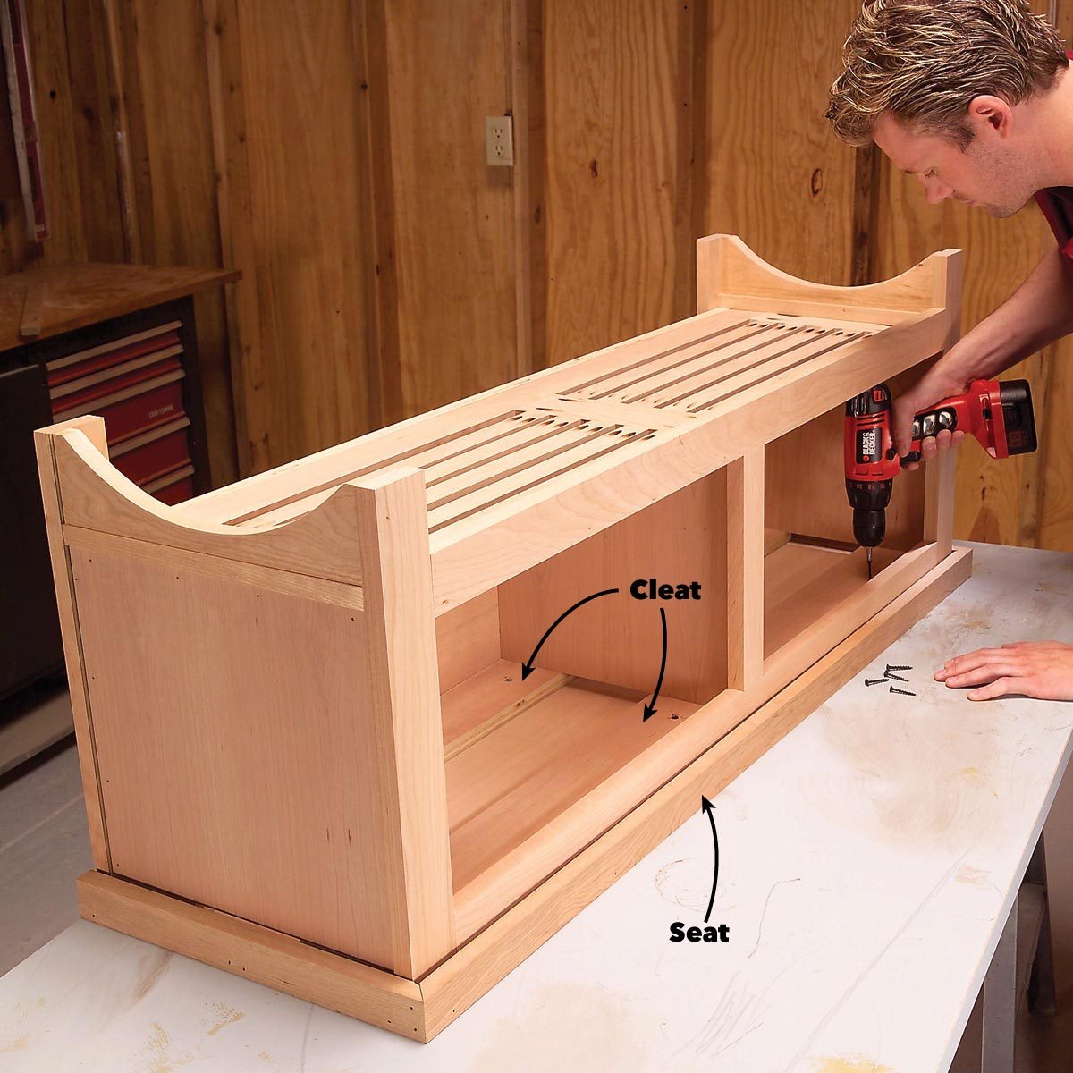 How to Build an Entryway Coat Rack and Storage Bench