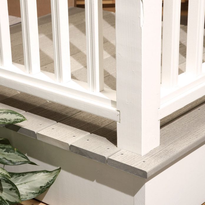 composite deck wood railings