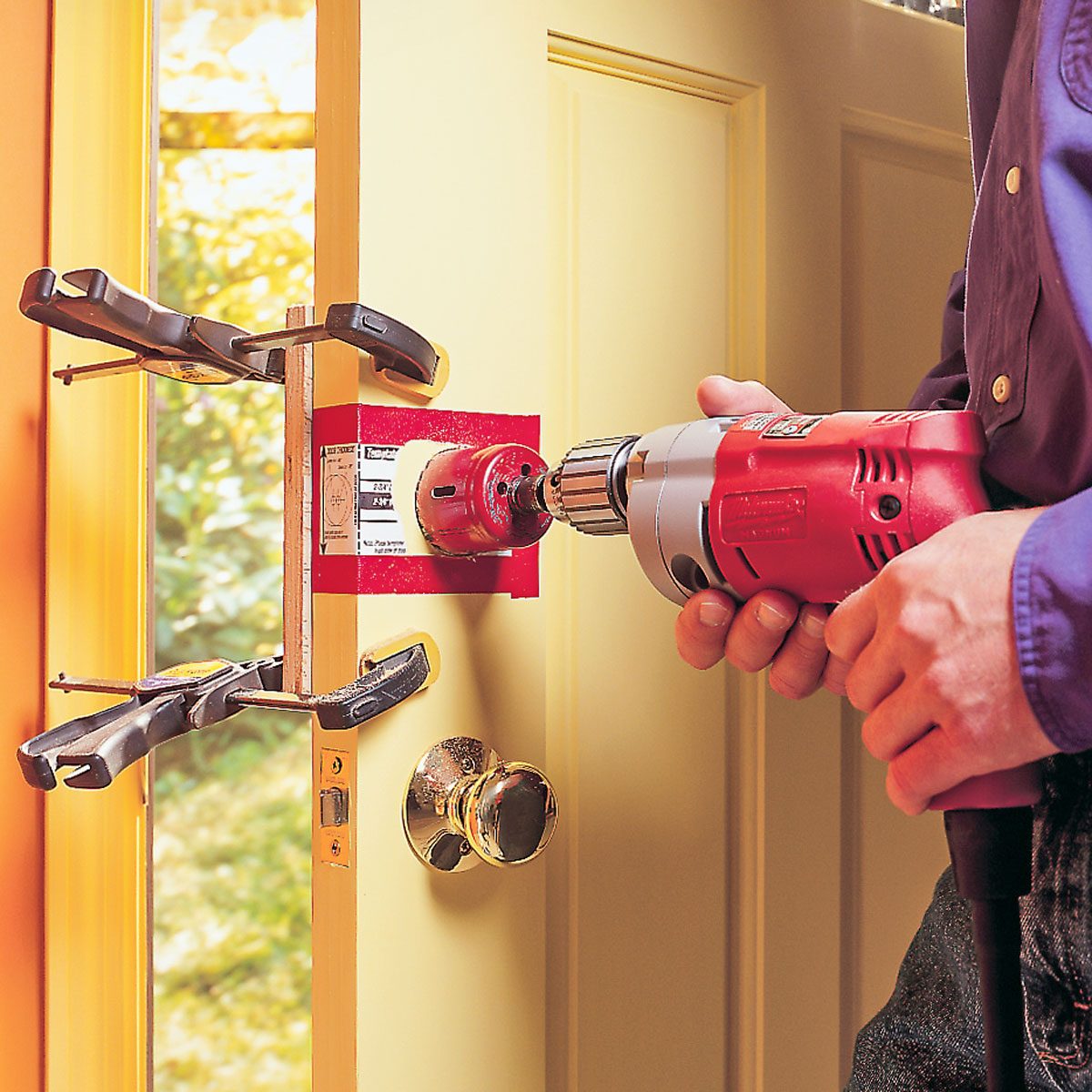 Drilling out a hole in Wooden Door, How To Install A Deadbolt Lock