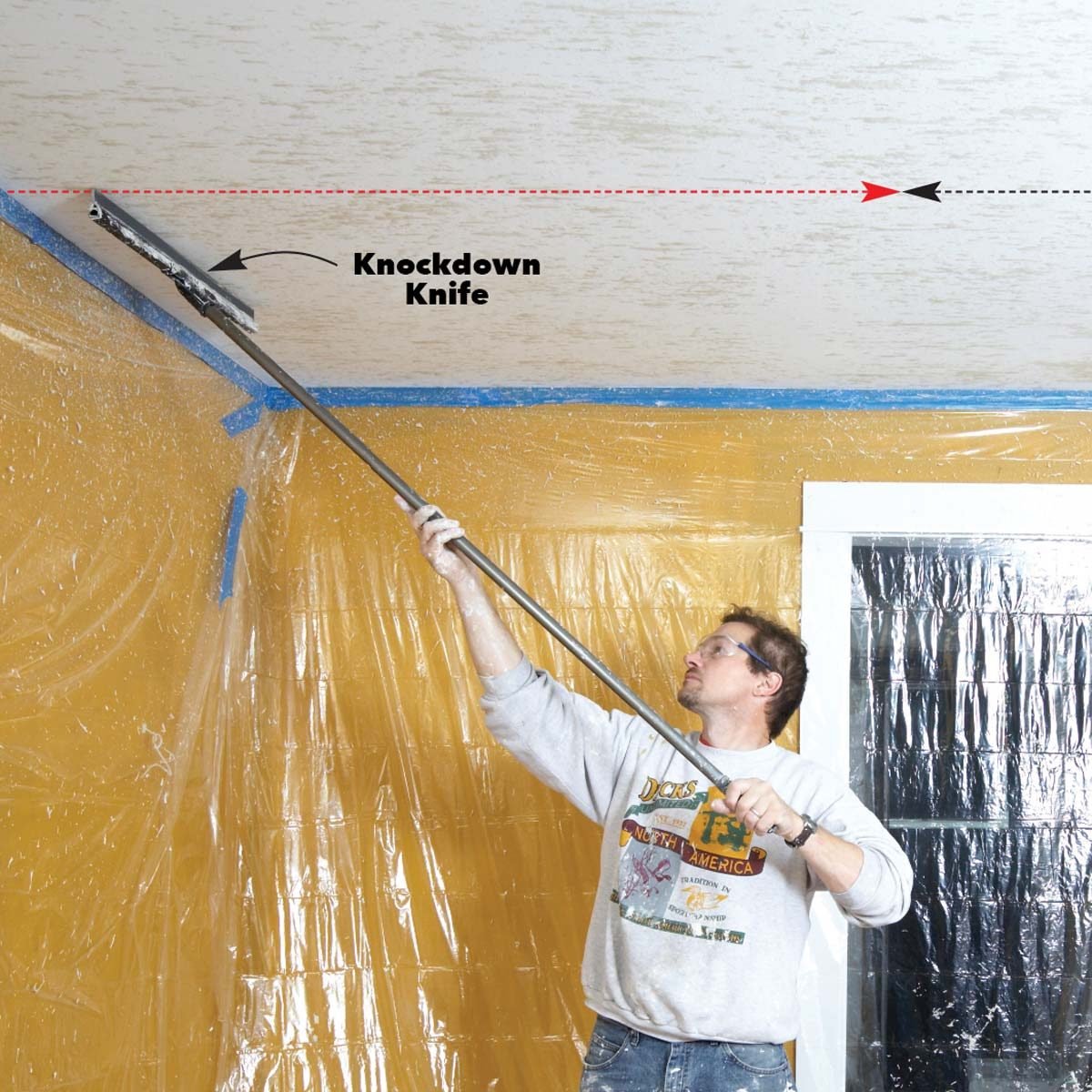 How To Apply Knock Down Wall Texture The Family Handyman