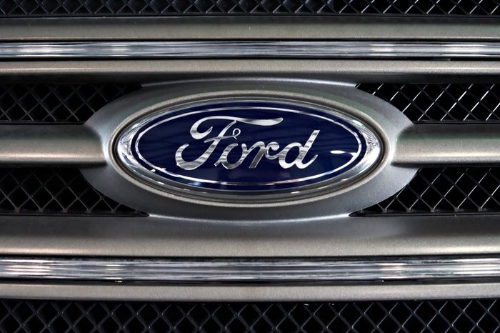Dallas , Texas - September 21, 2018. the Ford logo on a pickup grill