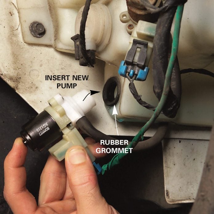 Replace the washer pump diagram
