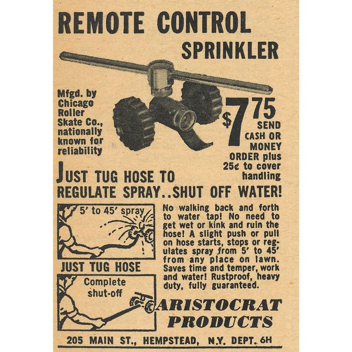 An ad for a remote control sprinkler | Construction Pro Tips