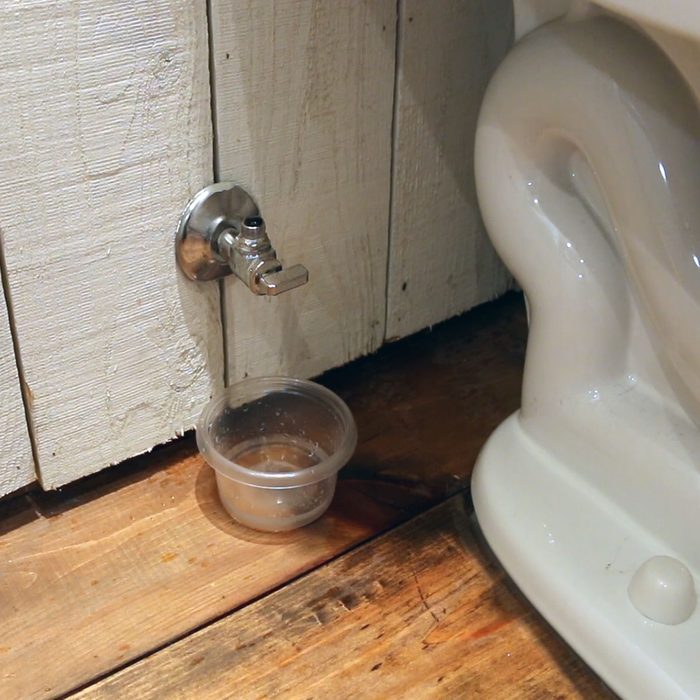A valve that is leaking next to a toilet | Construction Pro Tips