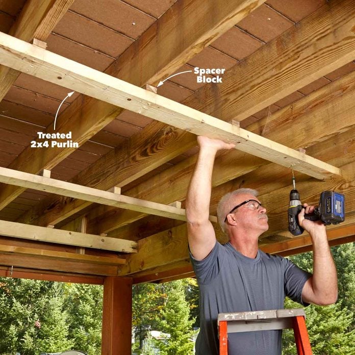 How To Build An Under Deck Roof Diy, Under Deck Ceilings Home Depot