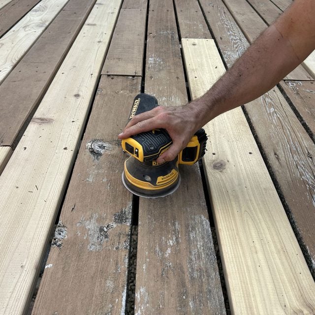 Preparing deck for paint