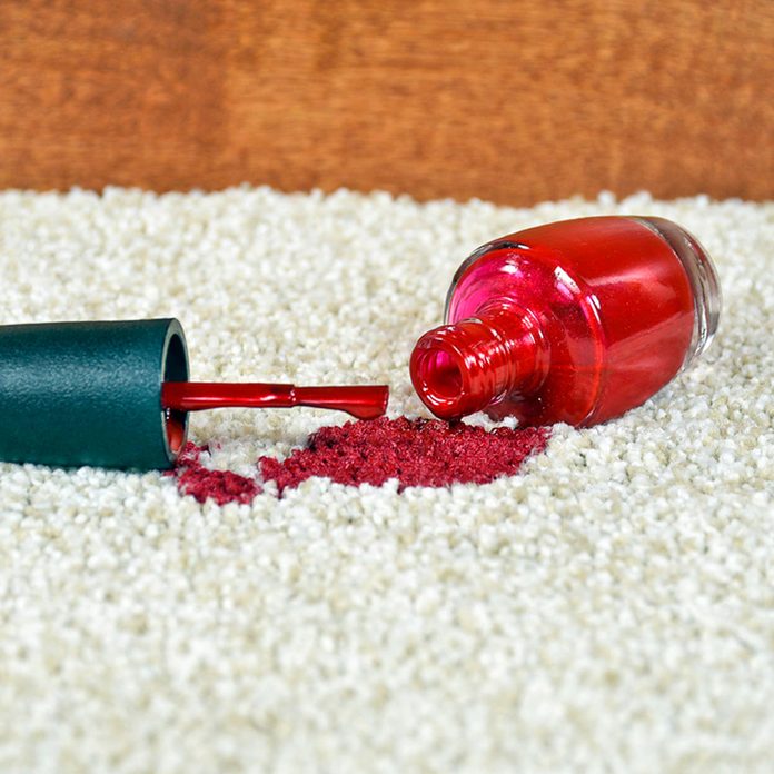 nail polish on carpet