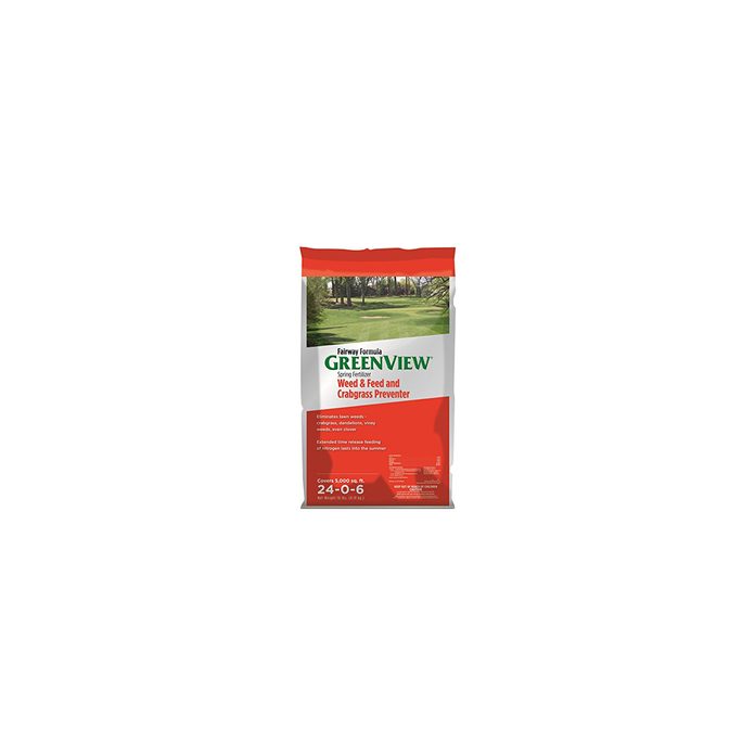 Greenview weed and feed crabgrass preventer