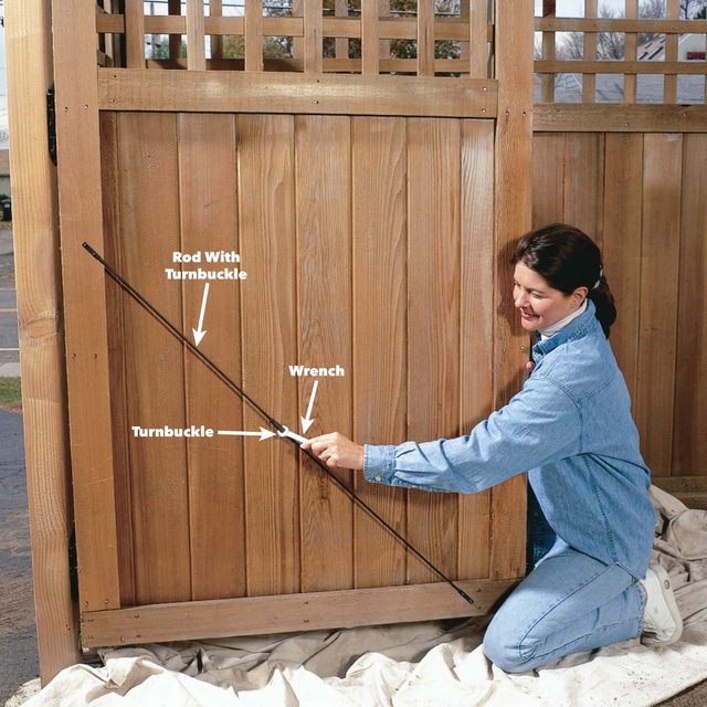 Straighten fence gates and doors
