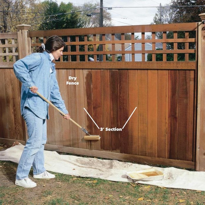 roll fence stain