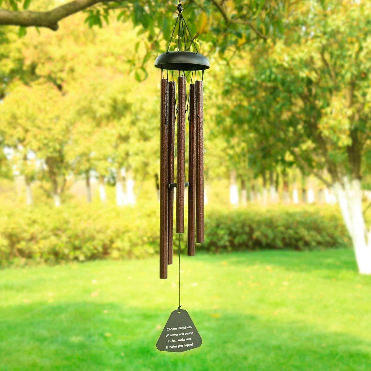 57 Inch Extra Large Wind Chimes Metal and Wood Wind Chimes Outdoor Large Deep Tone Ideal Garden Décor Wind Chimes for Outside Deep Tone Ultra Deep Sound 