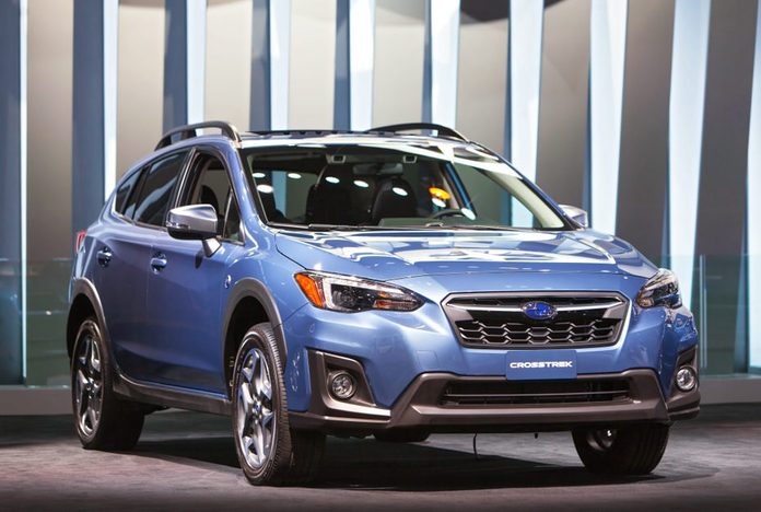 CHICAGO - February 9: The 2018 Subaru Crosstrek on display at the Chicago Auto Show media preview February 9, 2018 in Chicago, Illinois.