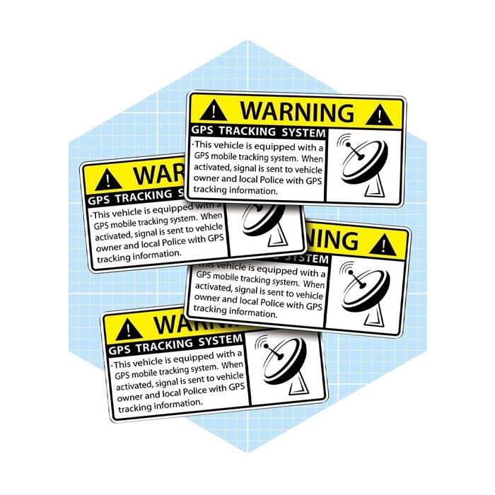 4 Mini Gps Vehicle Car Alarm Security Caution Warning Decal Sticker Ecomm Amazon.com