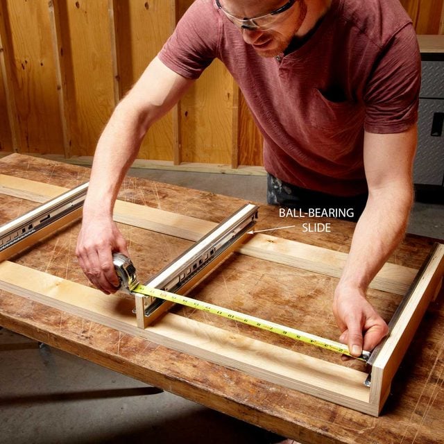 Build the drawer frame and measure for drawers