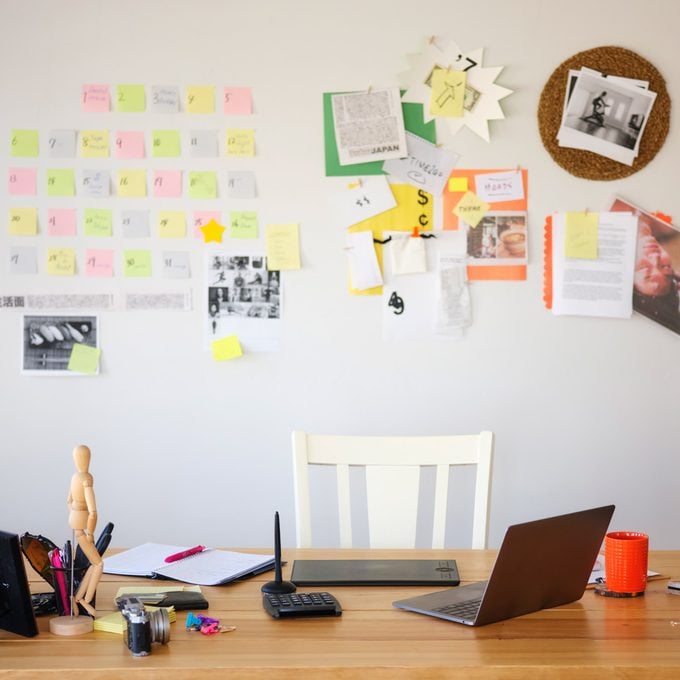 Home Based Office wall organized Gettyimages 1138201792