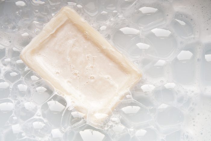 bar of soap with bubbles