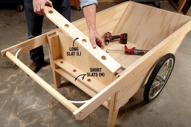 How To Build a Super-Sized, Rugged DIY Garden Cart Add a tool rack