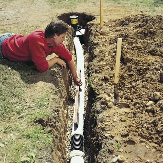 Install An In Ground Drainage System, How To Cover A Garden Drainage Hole