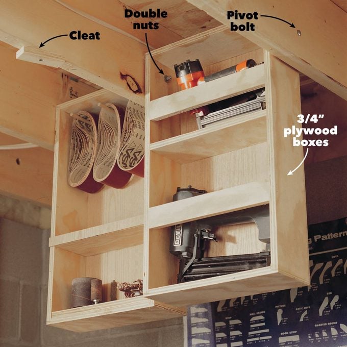 small workshop solutions ceiling drawers