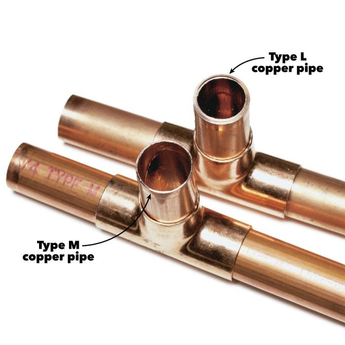 type M type L copper pipes