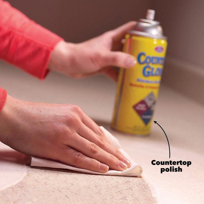 remove stains from plastic countertops