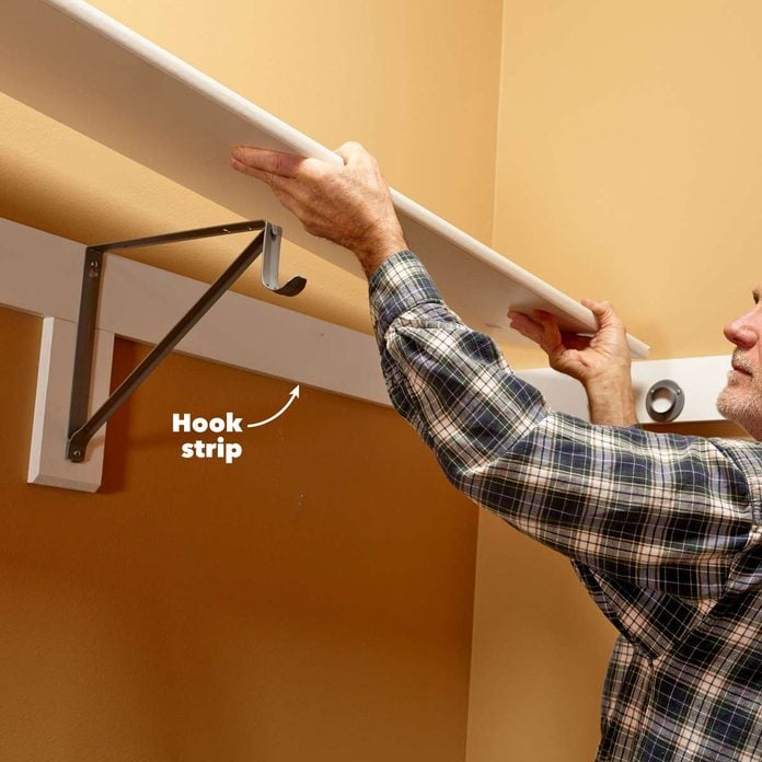 How To Hang Shelves Family Handyman, How To Put Closet Shelves Up