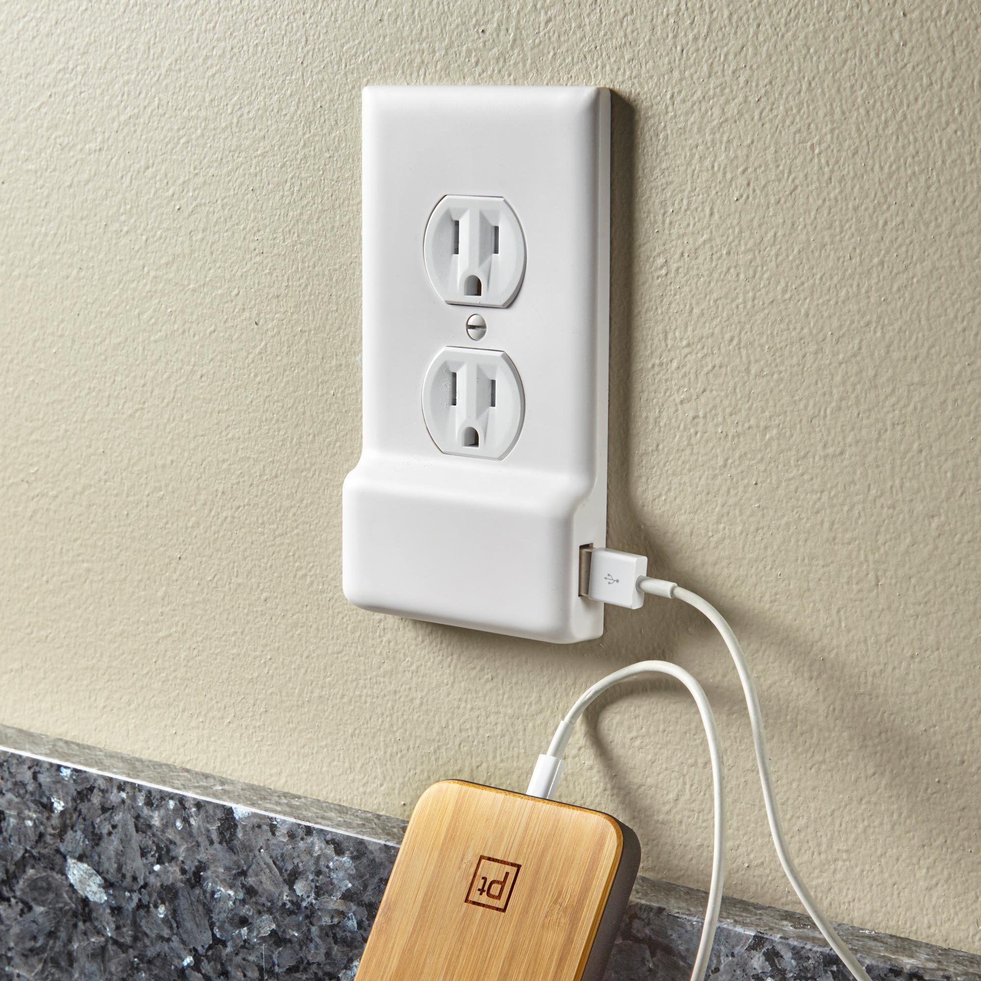 Outlet Cover Plate With Built In Usb Port