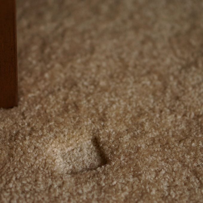 furniture dent in carpet