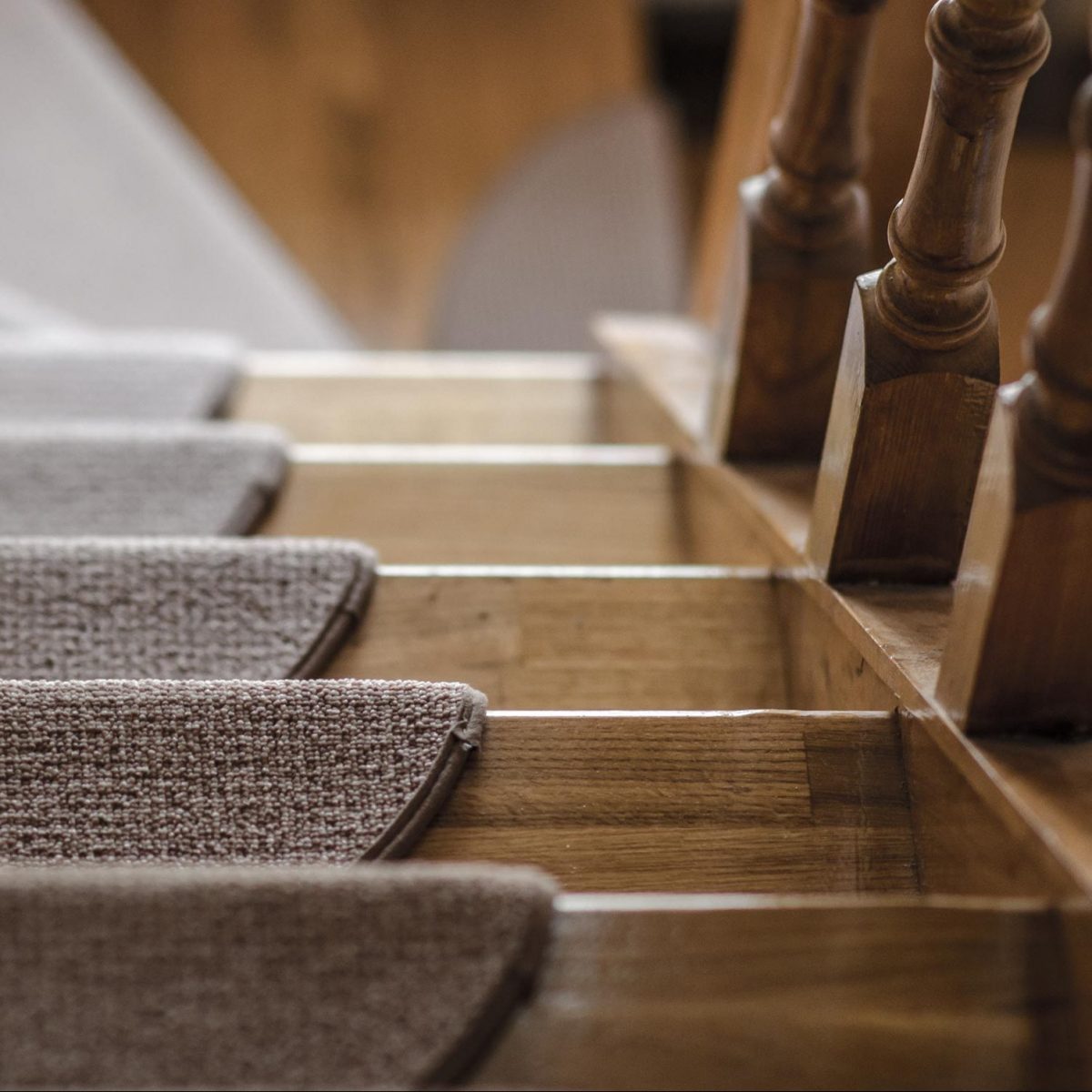 wooden stairs down